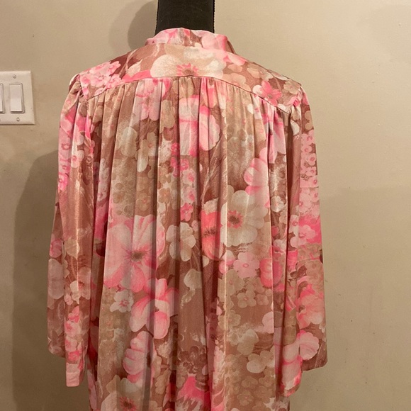 Vintage Peri Ann long floral lingerie 2 piece set size M - Picture 6 of 17